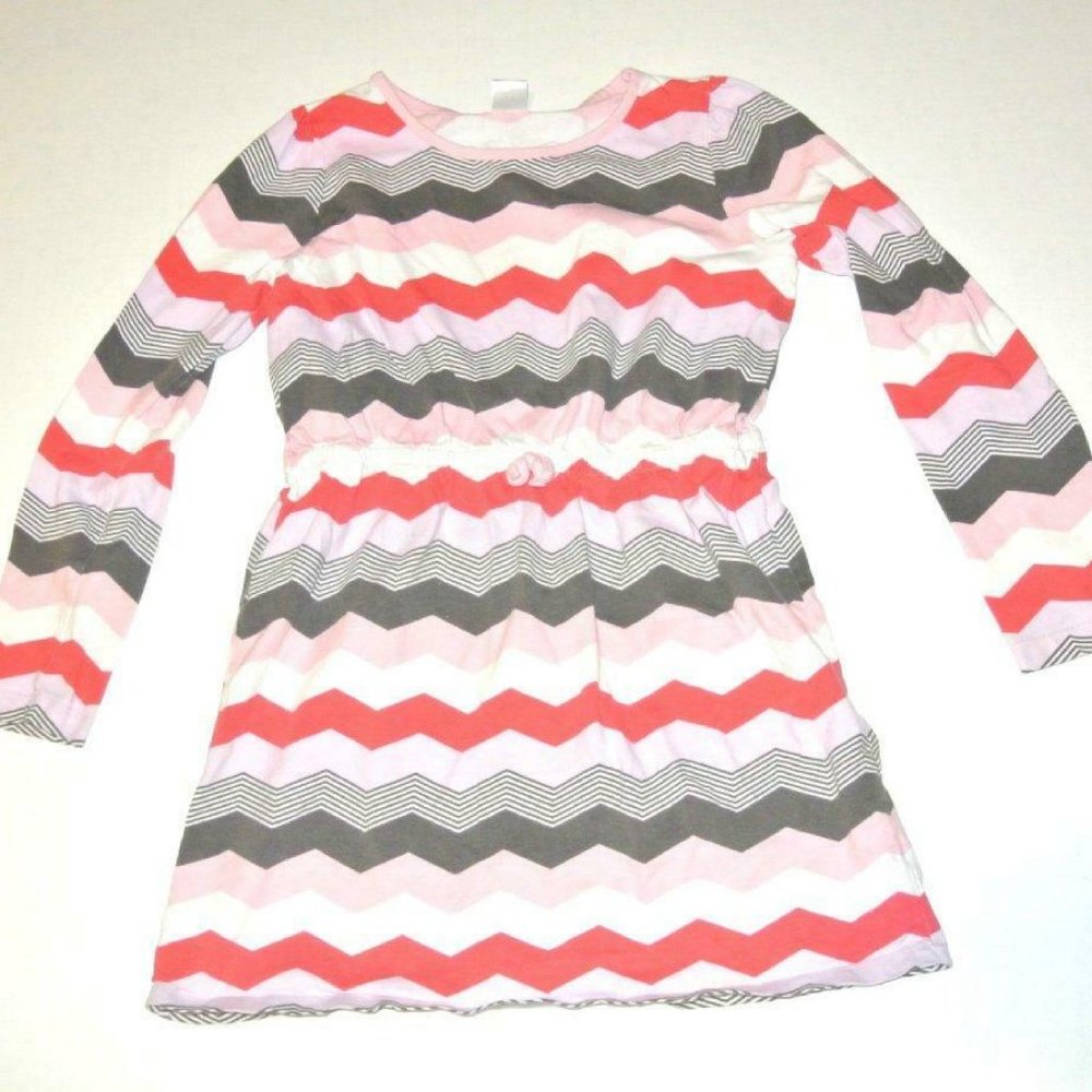 Gymboree Dress 12 stripes pink brown girls